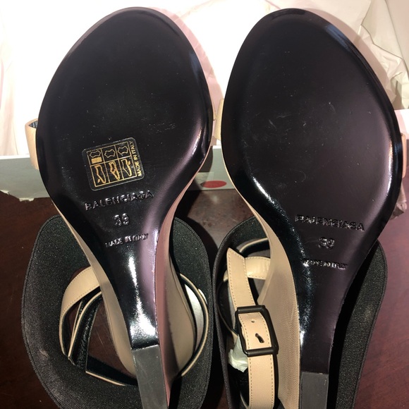 Balenciaga prism lamb skin wedge sandal - Picture 6 of 8